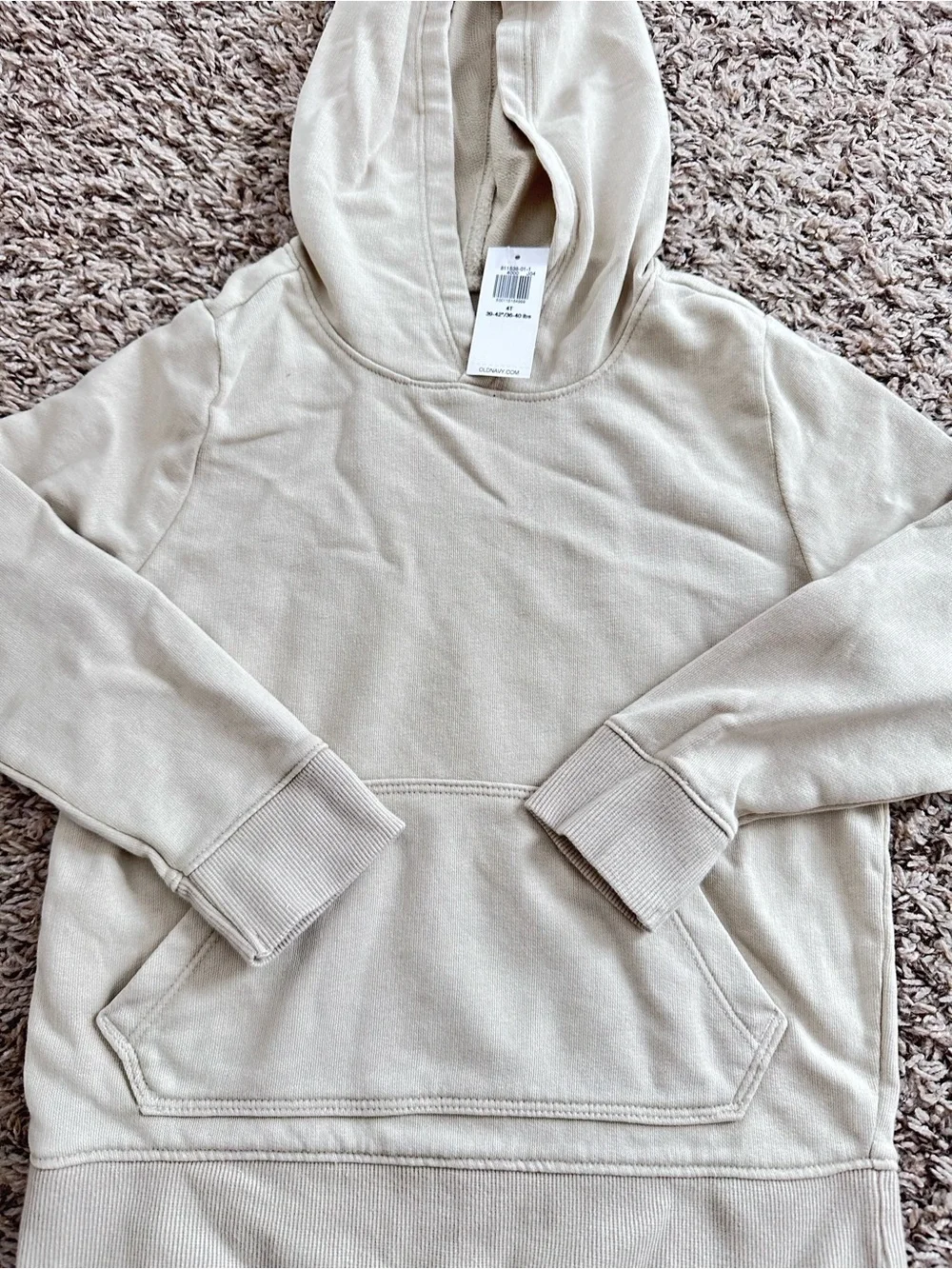 Old Navy Cream Hoodie Sweatshirt